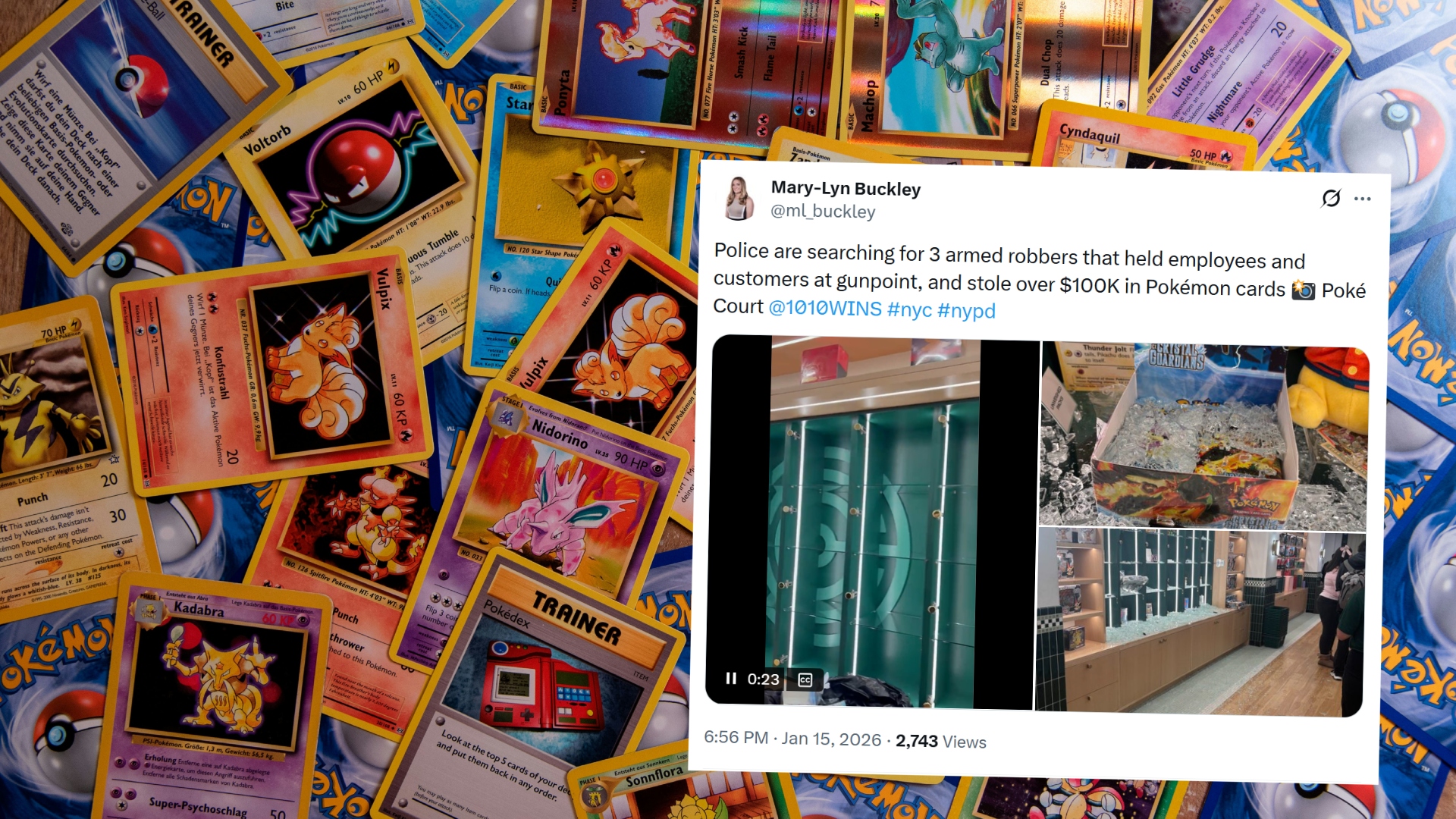 USA: uzbrojeni napastnicy ukradli ze sklepu karty Pokemon warte 110 tys. dolarów