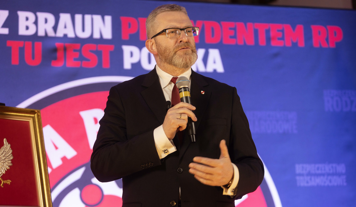 Kandydat Braun śmieszkuje, że jako prezydent mógłby przenieść stolicę Polski do Poznania