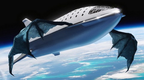 Elon Musk chce dodać smocze skrzydła do statku