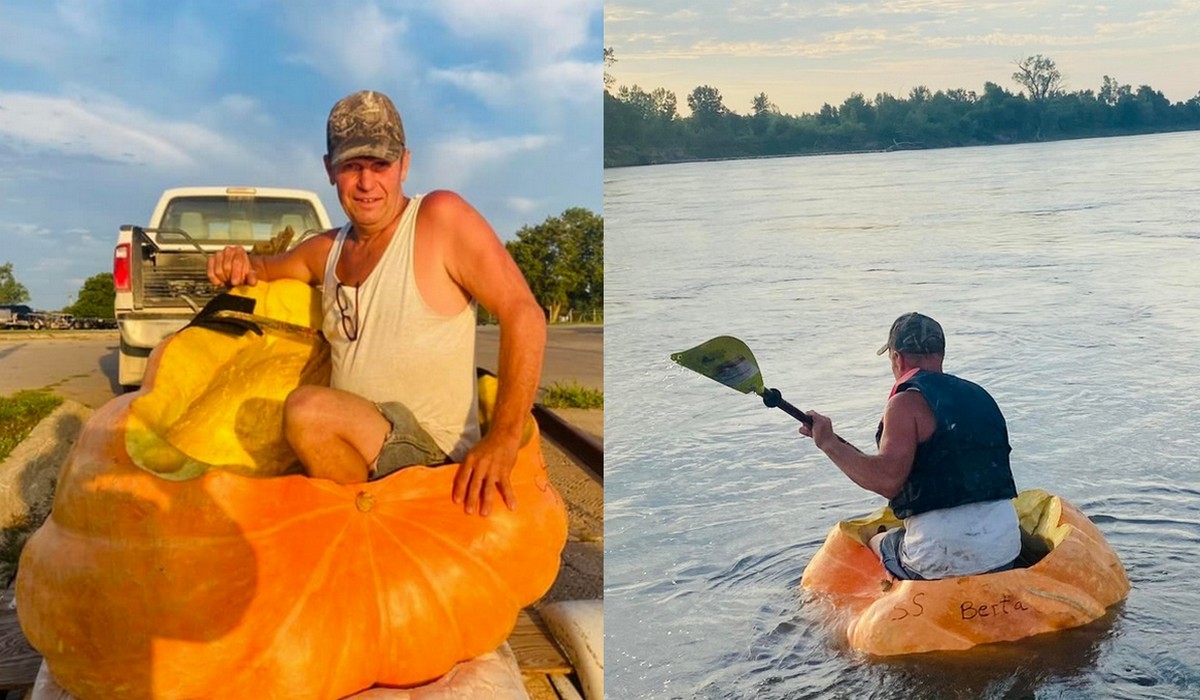 Nebraska: mężczyzna pobił rekord Guinnessa w spływie w wydrążonej dyni