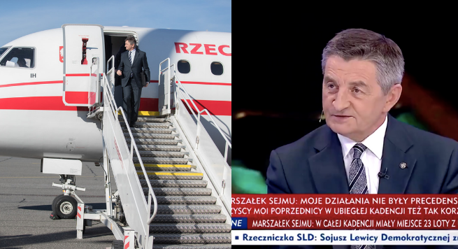 Marek Kuchciński przeprasza, ale przypomina, że loty mu się należały