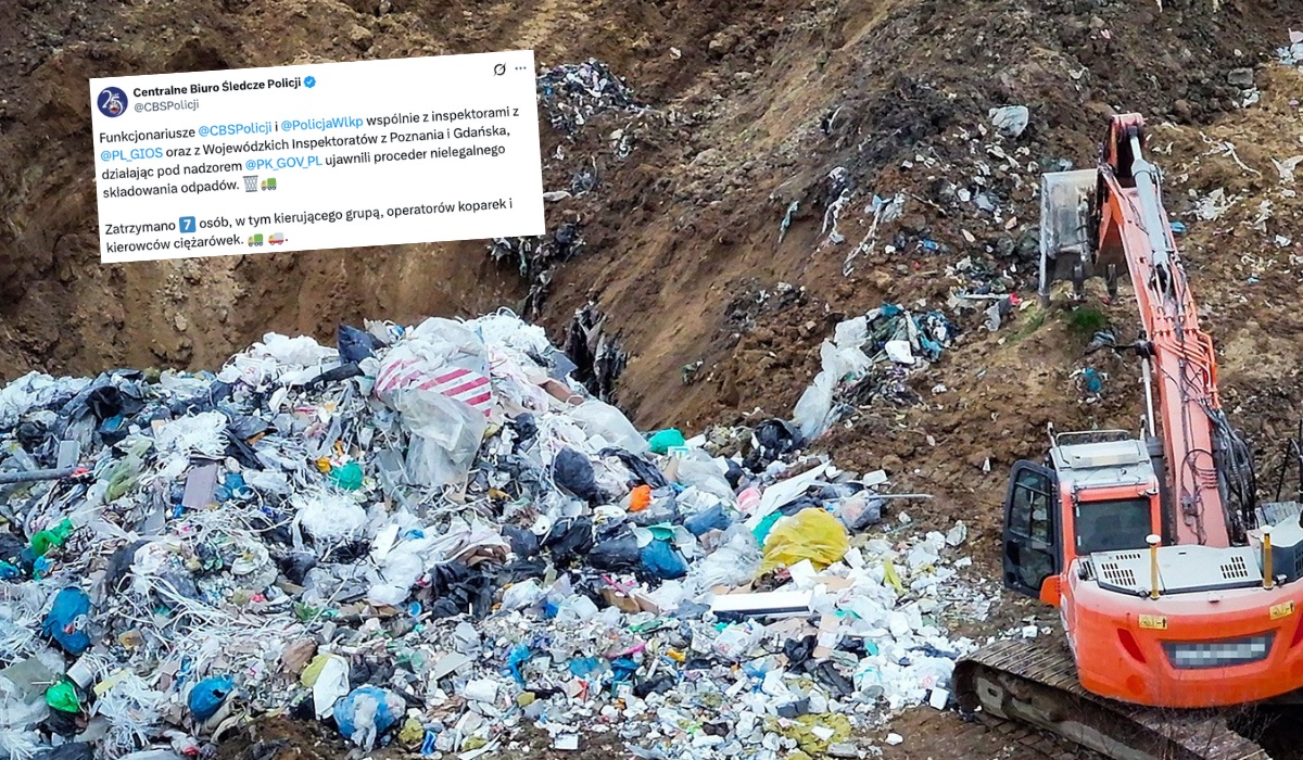Policja rozbiła mafię ekoterrorystów, nocami zakopywali tony śmieci w ziemi