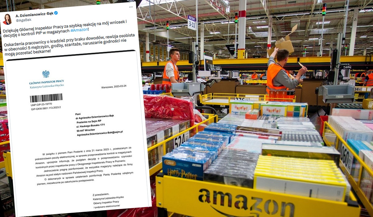PIP zbada, dlaczego pięciu facetów urządziło przeszukanie jednej pracownicy Amazona