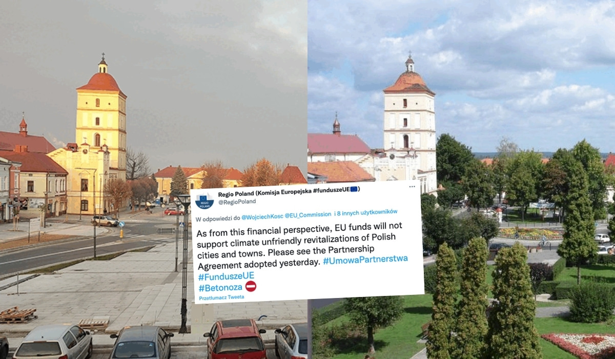 Komisja Europejska krytykuje betonozę w Leżajsku: fundusze UE nie będą wspierać takich rewitalizacji