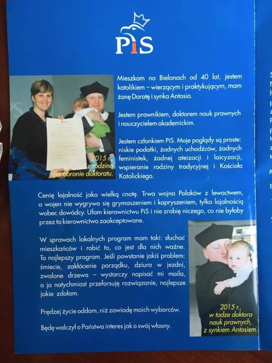 Kandydat PiS-u: prędzej życie oddam, niż zawiodę moich wyborców:jarek: