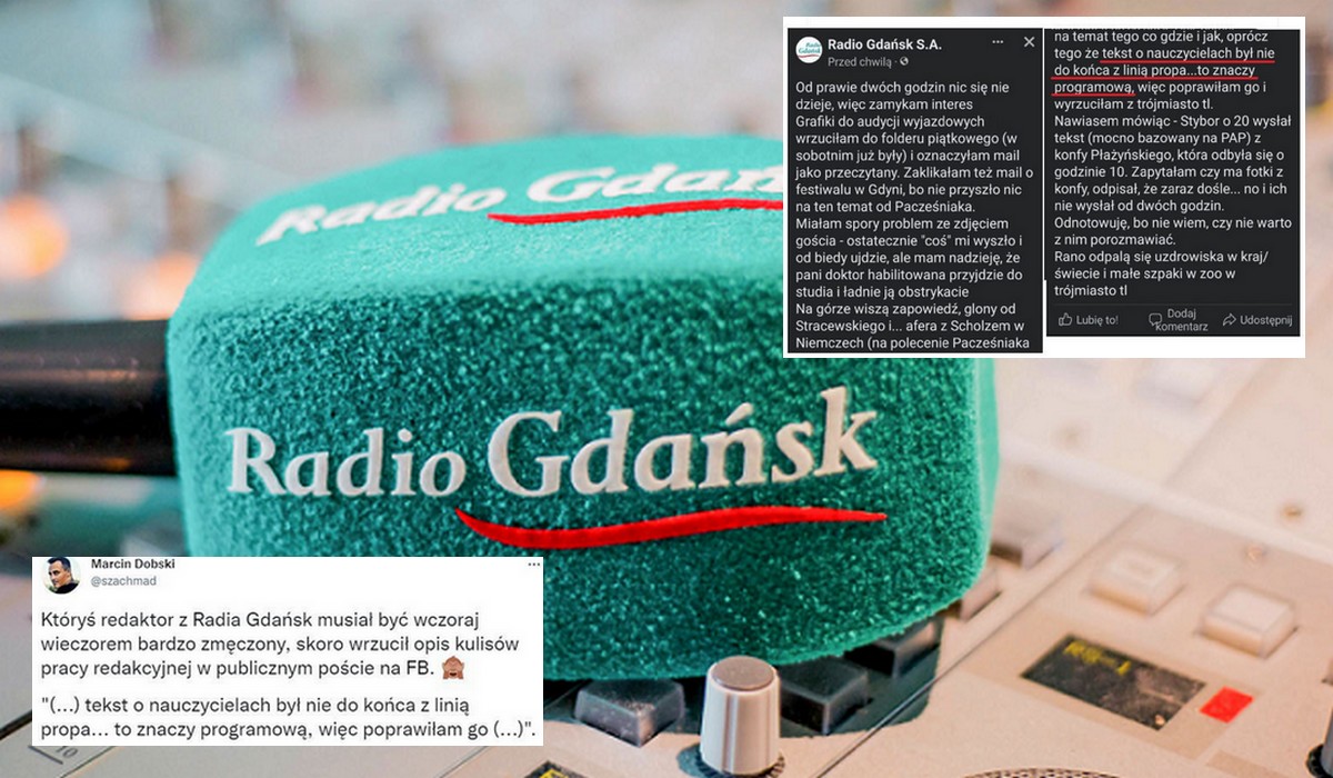 Radio Gdańsk niechcący pokazało, jak działa, bo ktoś przez pomyłkę opublikował wewnętrzną komunikację