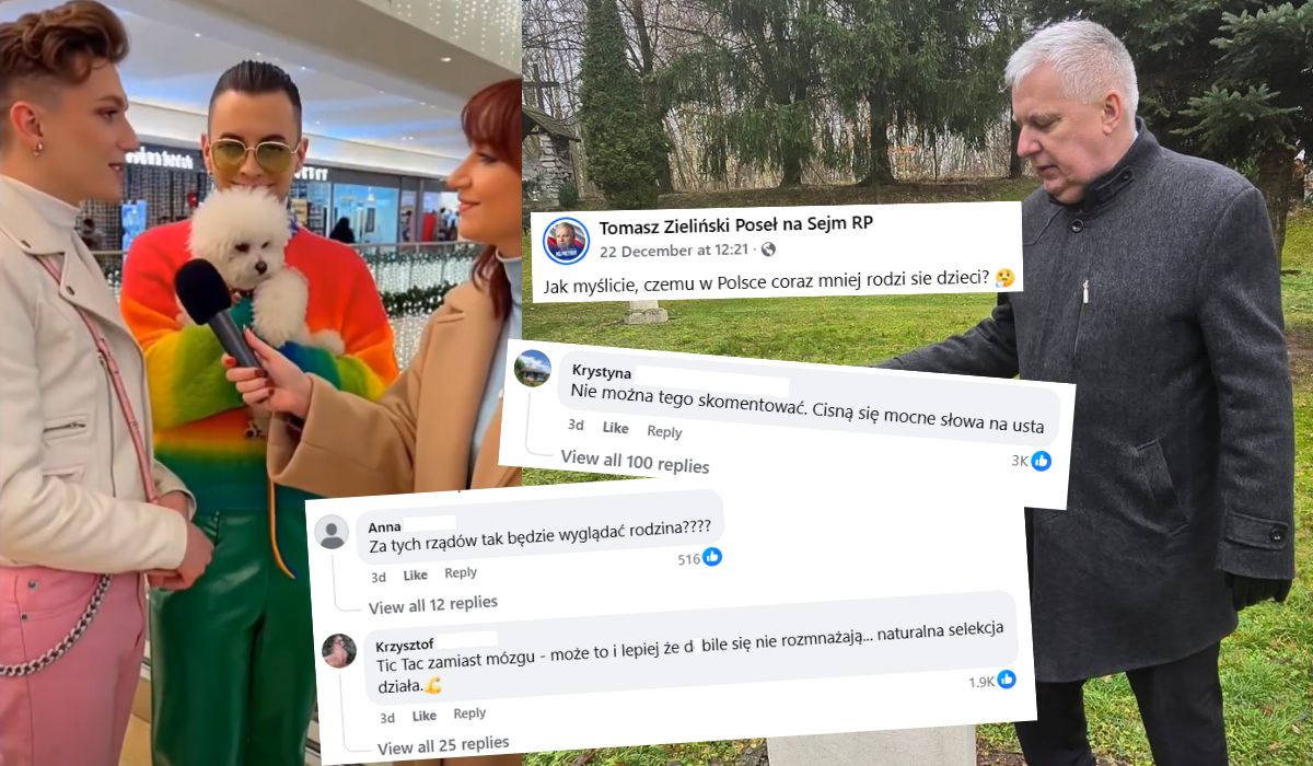 Poseł PiS pokazuje gejów z psieckiem zrobionych w AI jako wyjaśnienie kryzysu demograficznego