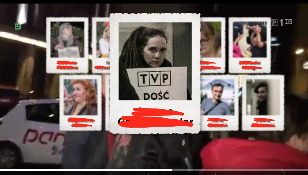 "Wiadomości" pokazały dane protestujących pod TVP, także osobowe