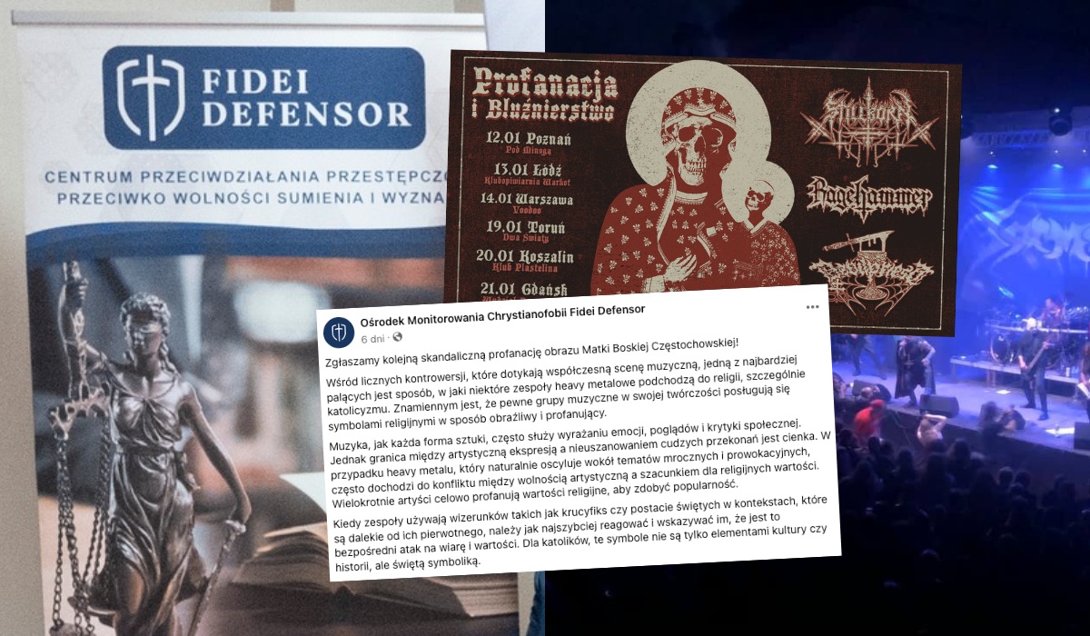 Organizacja katolicka wściekła się na plakat z Maryją promujący metalową trasę koncertową