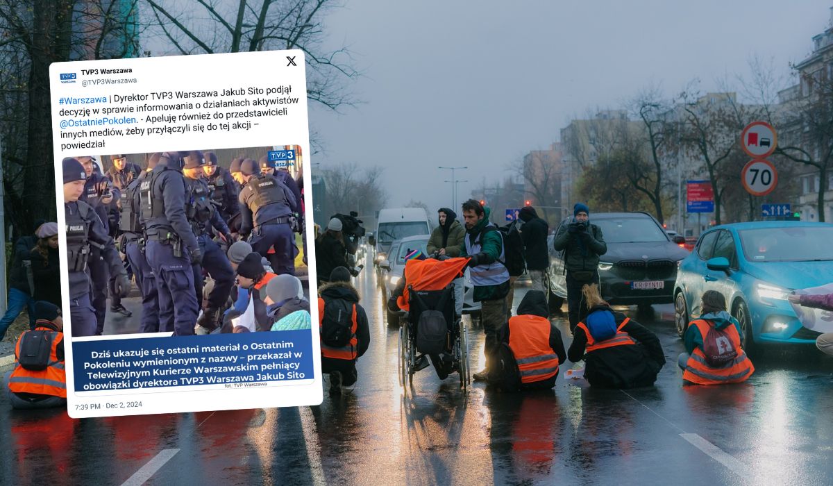 Po tym, jak Tusk obraził się na Ostatnie Pokolenie, TVP3 zaczęło udawać, że grupa nie istnieje