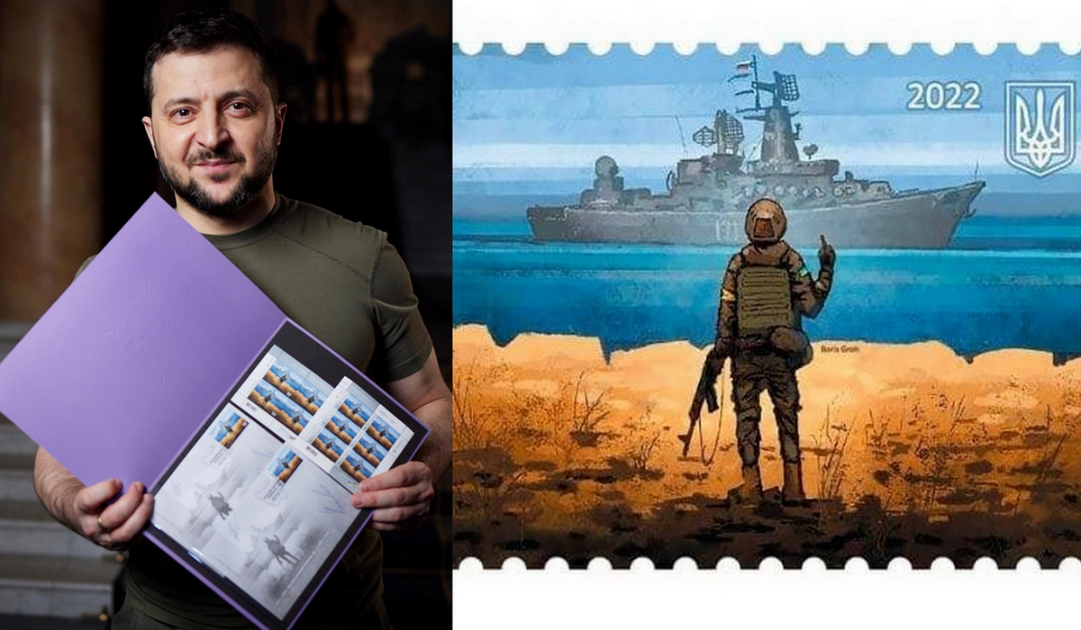 Krążownik "Moskwa" poszedł na dno akurat dwa dni po wyjściu znaczka z tym okrętem