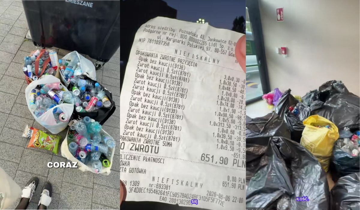 Polowania na butelki kaucyjne stały się trendem na TikToku