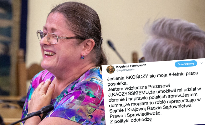 Krystyna Pawłowicz znów obiecuje, że odejdzie z polityki