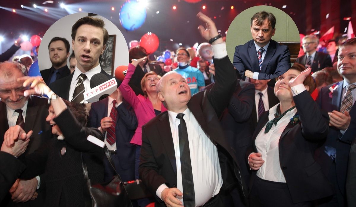 Sondaż: PiS miałby lepsze wyniki poparcia sam niż z "przystawkami" czyli partią Ziobry lub w razie koalicji z Konfederacją