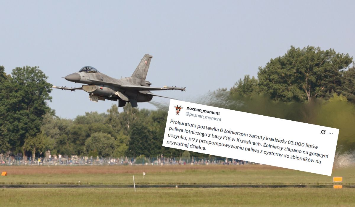 Sześciu byłych żołnierzy usłyszało zarzuty za podwędzenie paliwa do F-16