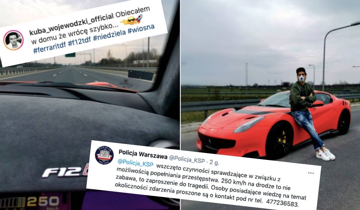 Warszawska policja jednak zajmie się Wojewódzkim chwalącym się jazdą 250 km/h