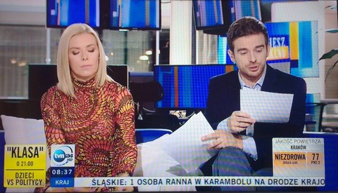 TVN24 już dodał pasek o jakości powietrza w polskich miastach