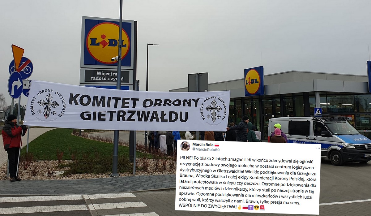 Gietrzwałd: Lidl ugiął się i jednak nie będzie budował centrum dystrybucyjnego w okolicy objawień maryjnych