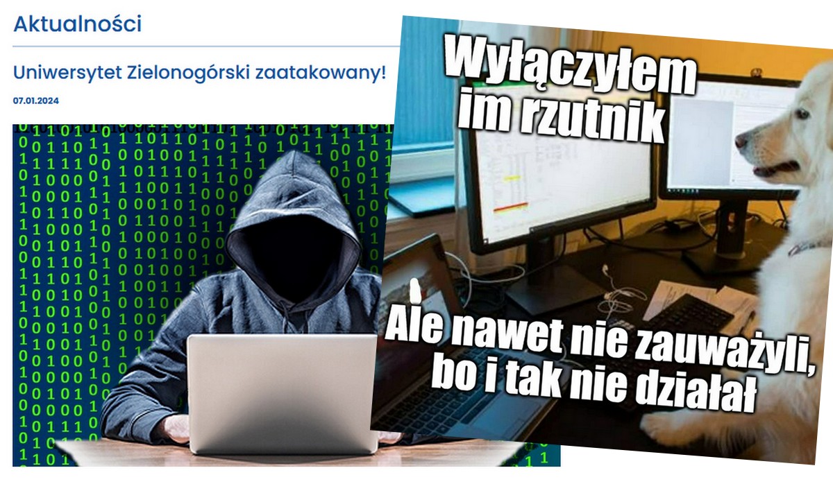 Hakerzy zaatakowali Uniwersytet Zielonogórski, popsuli pocztę i system pobierania kluczy