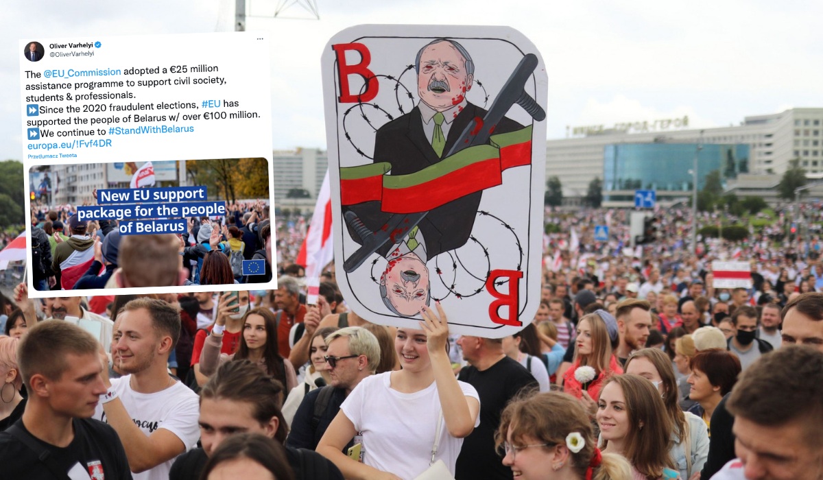Unia wyłoży pieniądze na wsparcie dla Białorusinów, którzy walczą z reżimem Łukaszenki