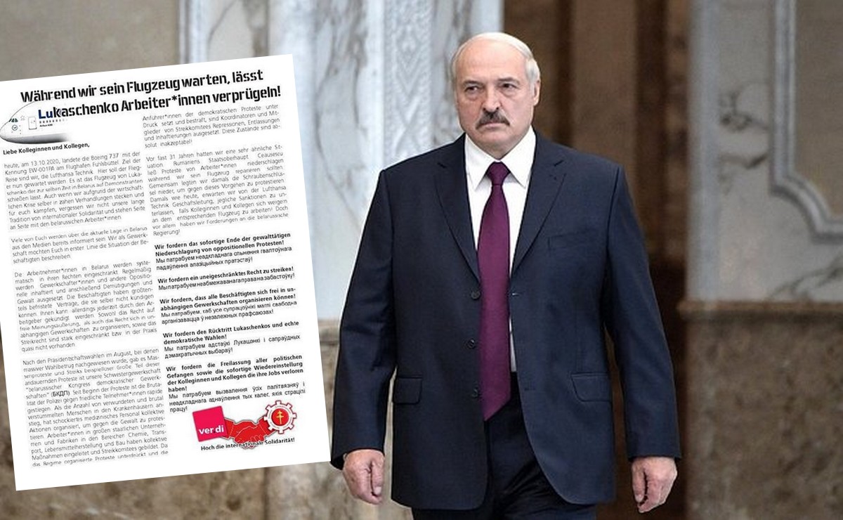 Pracownicy Lufthansy w akcie solidarności z Białorusinami odmówili obsługi samolotu Łukaszenki