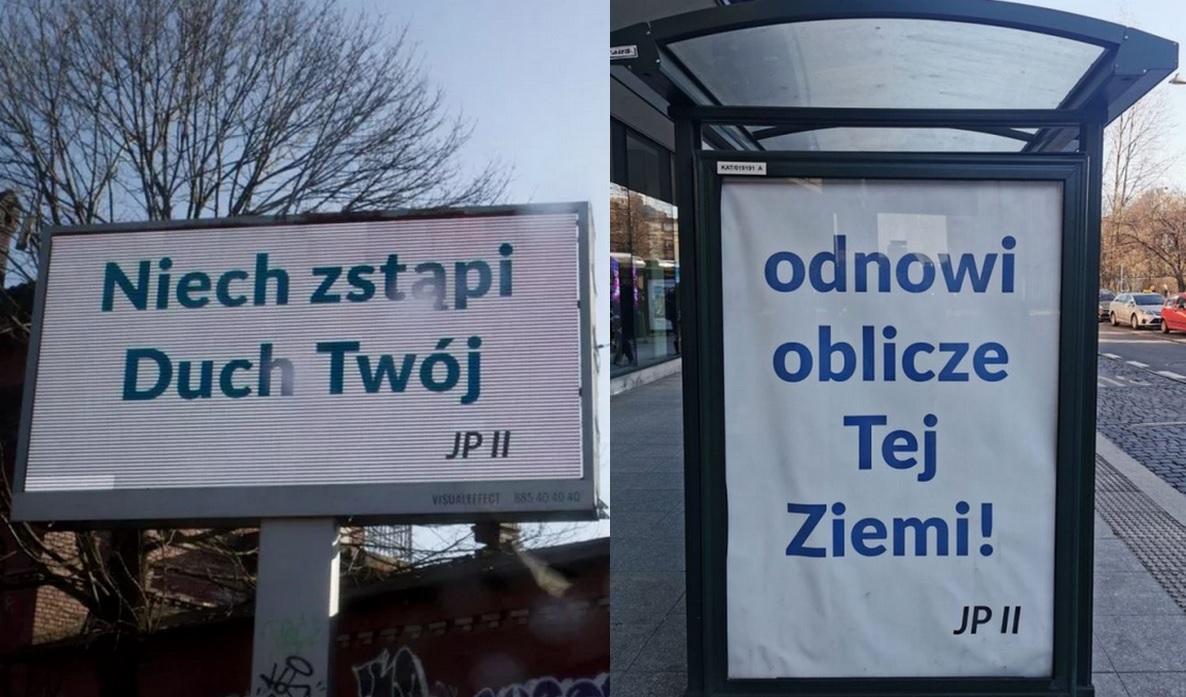 Za billboardami ze słowami papieża stoi ta sama fundacja, która zasponsorowała "płodowe plakaty"