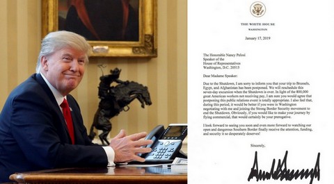 Trump na godzinę przed wylotem odwołał wizytę zagraniczną demokratki Nancy Pelosi:trump2: