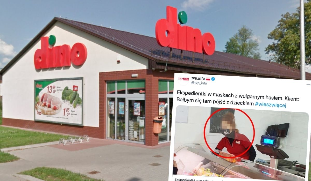 TVP alarmuje, że ekspedientki Dino noszą maseczki z ***** ***