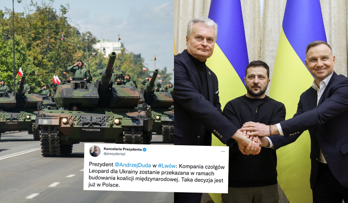 Lwów: prezydent Duda zapowiedział przekazanie Ukrainie kompanii czołgów Leopard