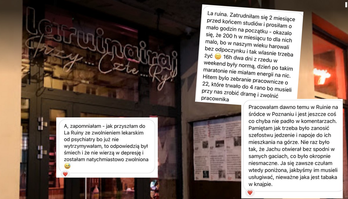 Instagramerka zaczęła publikować wpisy ludzi z patopracy w gastronomii