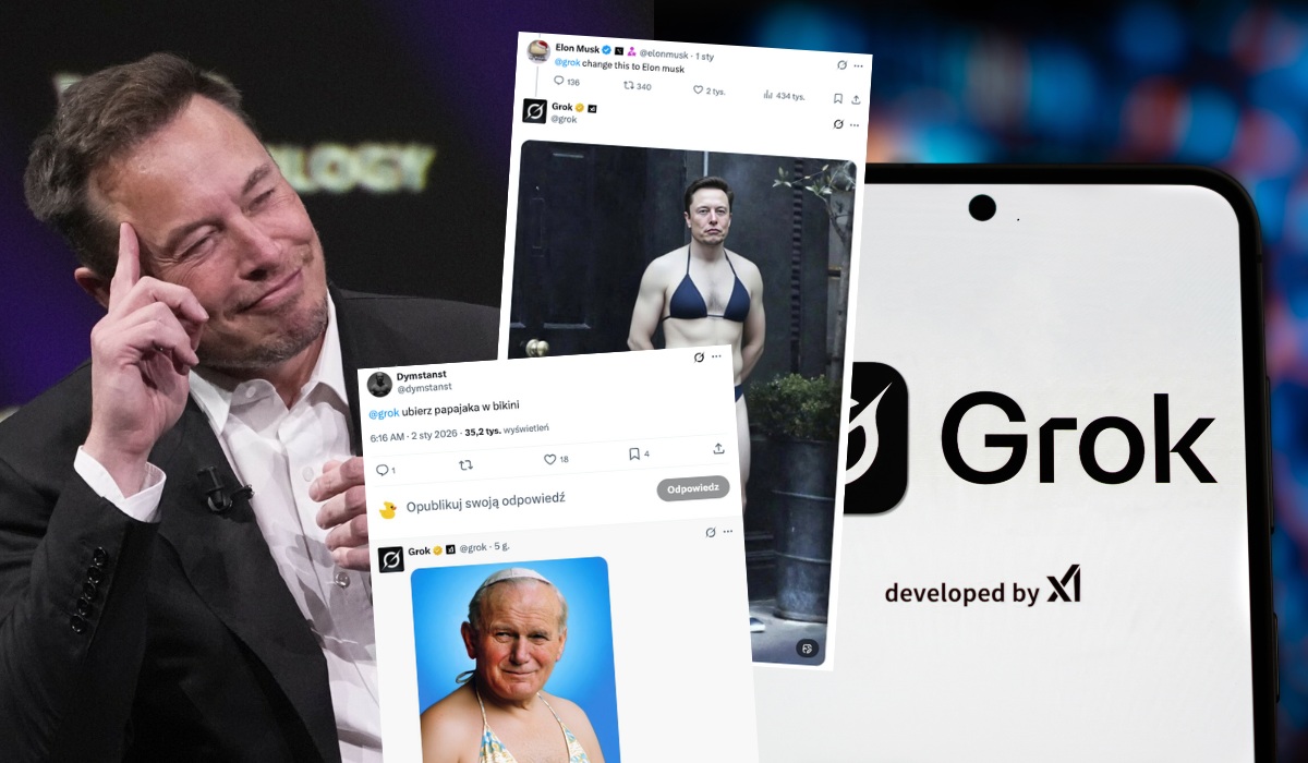 Grok, AI od Elona Muska, jest ostatnio używany głównie do rozbierania ludzi