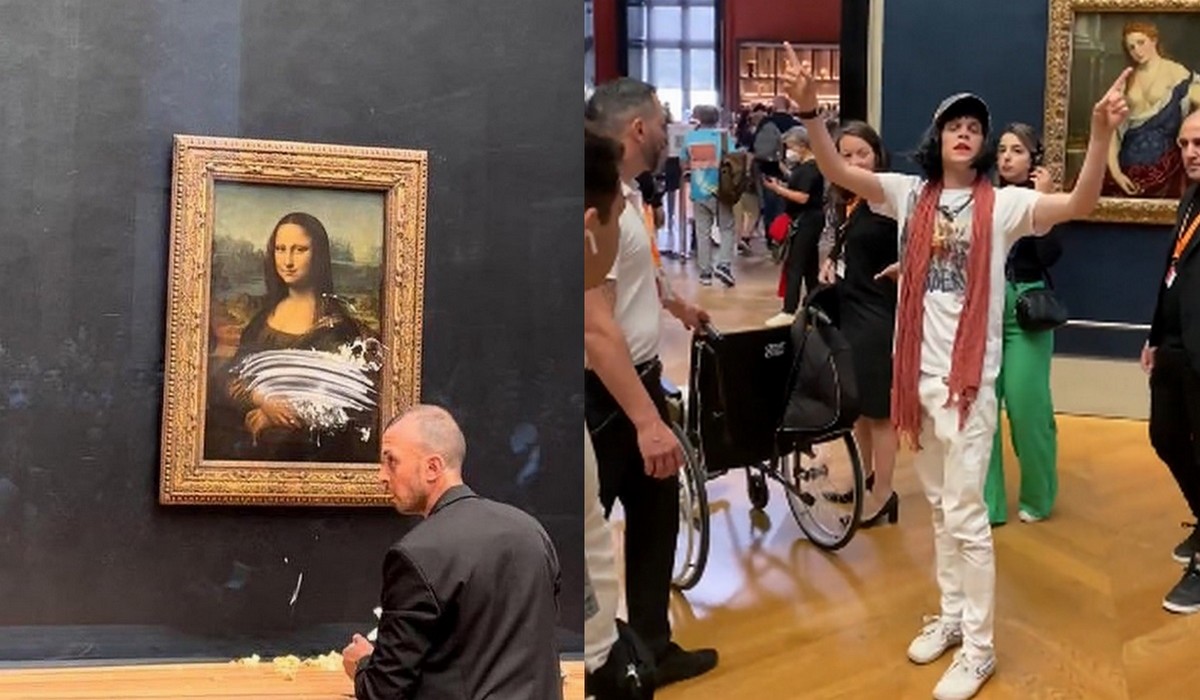 Mężczyzna przebrany za staruszkę próbował zniszczyć "Mona Lisę", ale nie przebił szyby pancernej i rozsmarował na niej ciasto