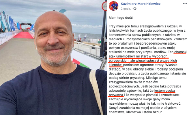 Kaz Marcinkiewicz odchodzi z życia publicznego: "popełniłem błąd"