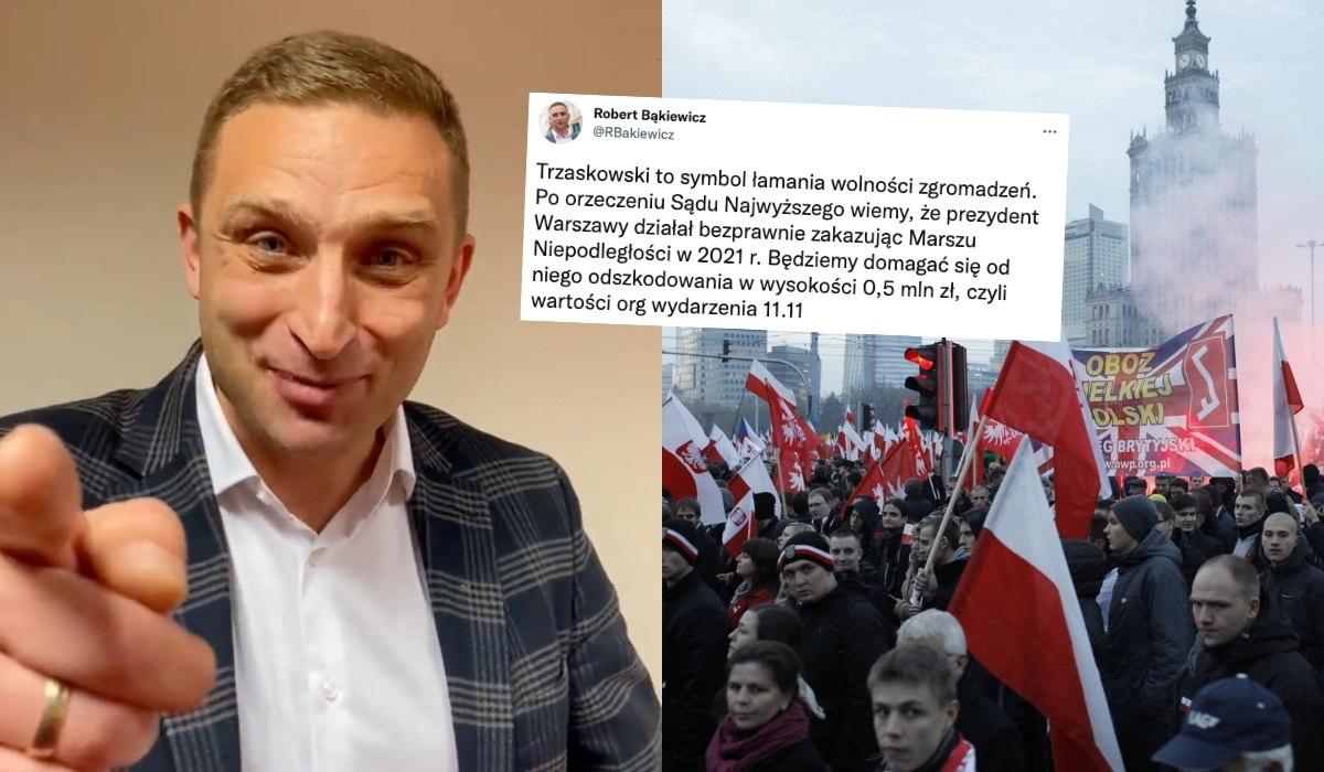 Bąkiewiczowi udało się wychodzić Marsz Niepodległości jako zgromadzenie cykliczne: "szach mat Trzaskowski, drugi raz!"