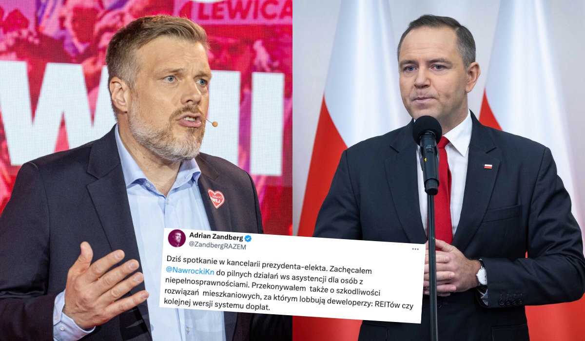 Zandberg spotkał się z Nawrockim, prosi o większe wsparcie dla niepełnosprawnych
