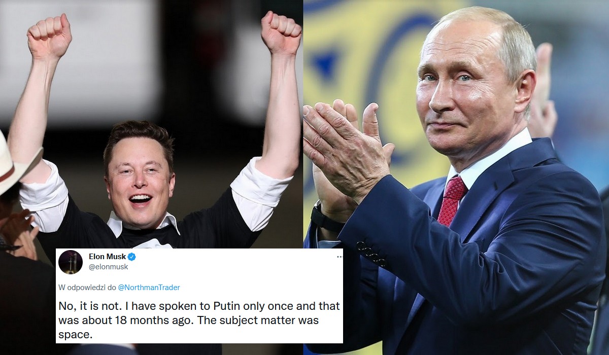 Musk rozmawiał z Putinem przed tym, jak proponował prorosyjski pokój w Ukrainie