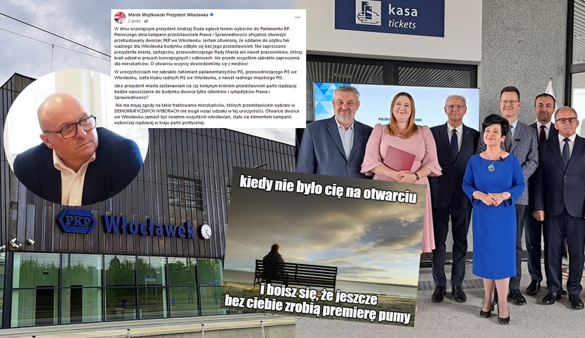 Prezydent Włocławka zdziwił się, że politycy PiS sami otworzyli sobie dworzec PKP