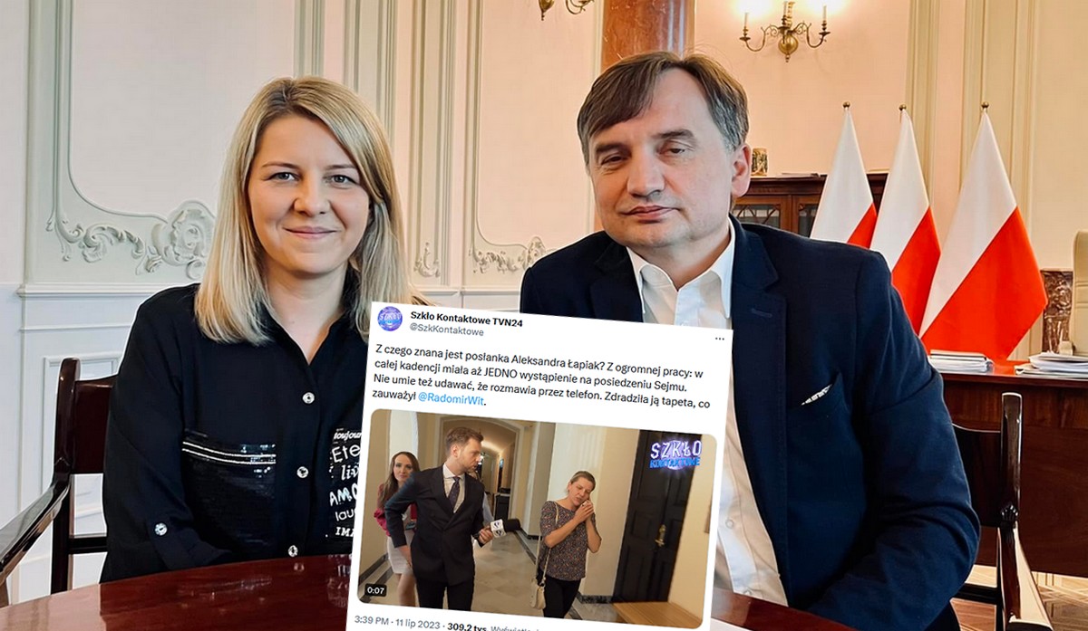 Posłance Suwerennej Polski nie udało się efektywnie udawać rozmowy telefonicznej, żeby uniknąć dziennikarzy