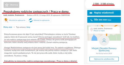 Łódzki MOPS szuka rodziców zastępczych na OLX