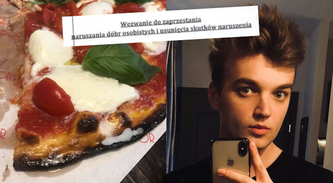 Chłopak skrytykował pizzerię w sieci, właściciel oskarżył go o naruszenie dóbr osobistych