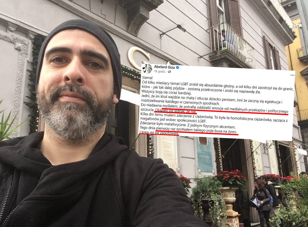 Abelard Giza o spotkaniu z "homofobusem": oplułem ten samochód