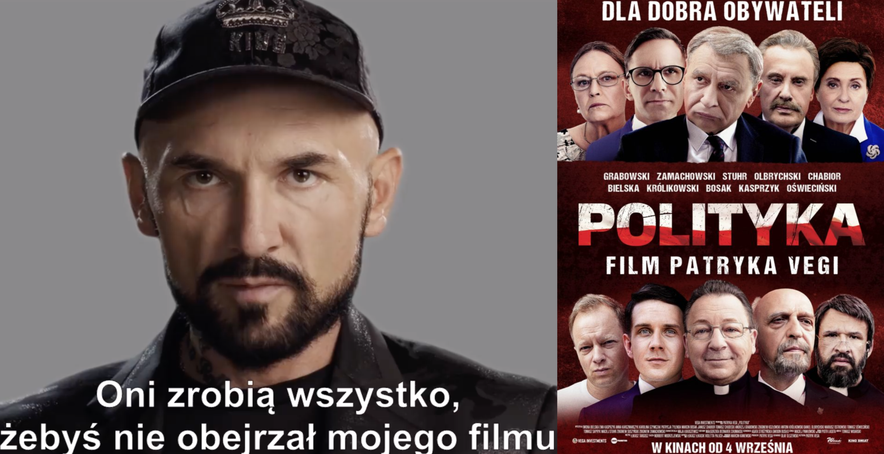 Patryk Vega: Polsat i TVP nie chcą puszczać reklam "Polityki"