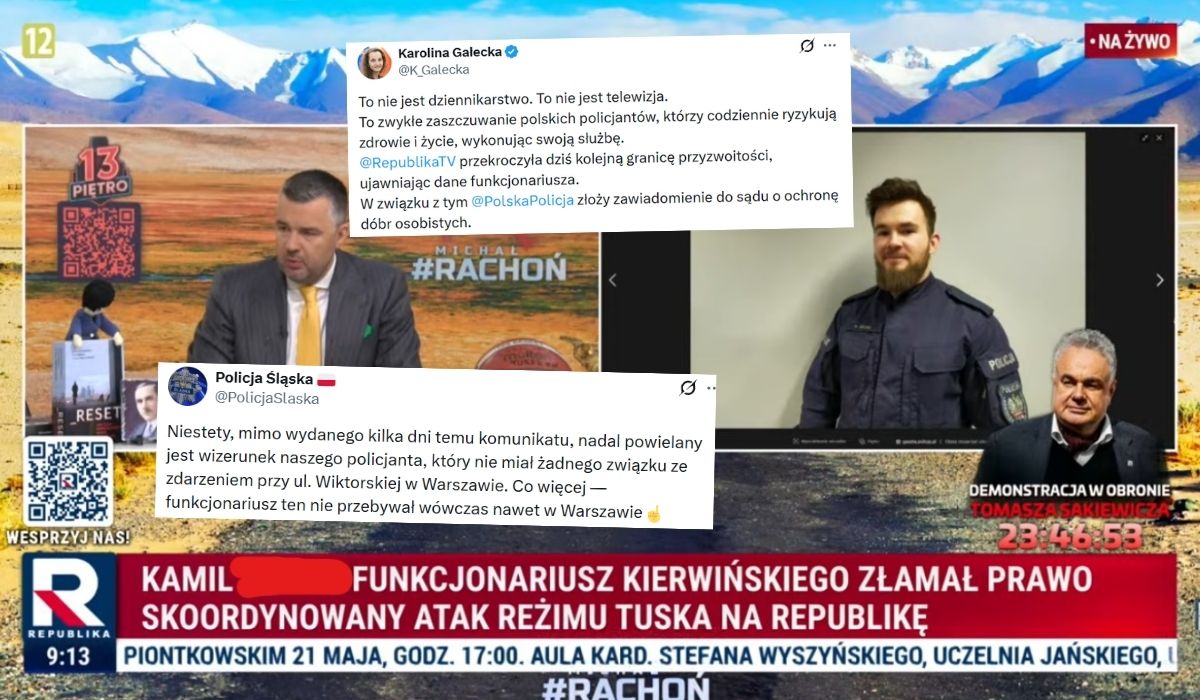 TV Republika nęka policjanta, ale przez kiepski risercz nie tego, którego chcieli