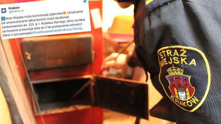 Kraków: straż miejska wystawiła mandaty na 18,5 tys. zł za palenie węglem i drewnem