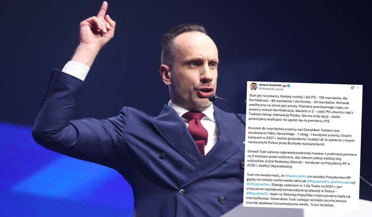 Janusz Kowalski ostrzega: Tusk będzie zwalczał TV Republika i Kanał Zero
