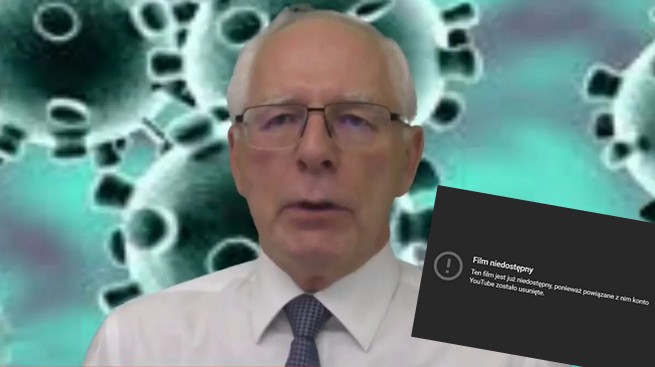 Kanał proepidemika Jerzego Zięby usunięty z YouTube po nagraniu o koronawirusie
