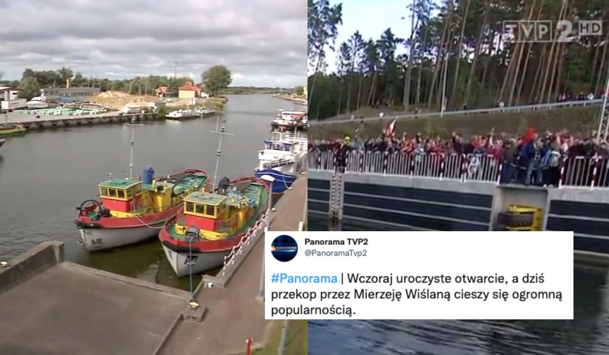 Prowadzący Panoramę TVP przyrównał Mierzeję Wiślaną do Kanału Sueskiego 