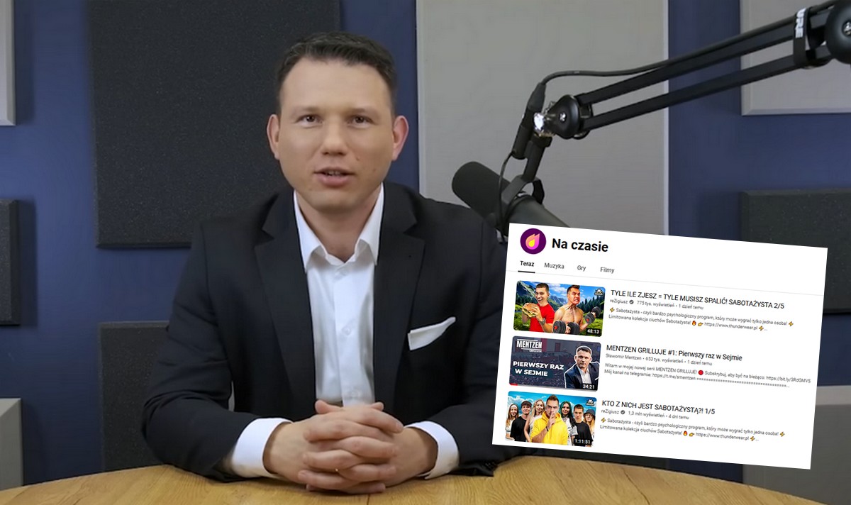 Mentzen chwali się karierą youtubera, jego nowa seria wśród najpopularniejszych filmów