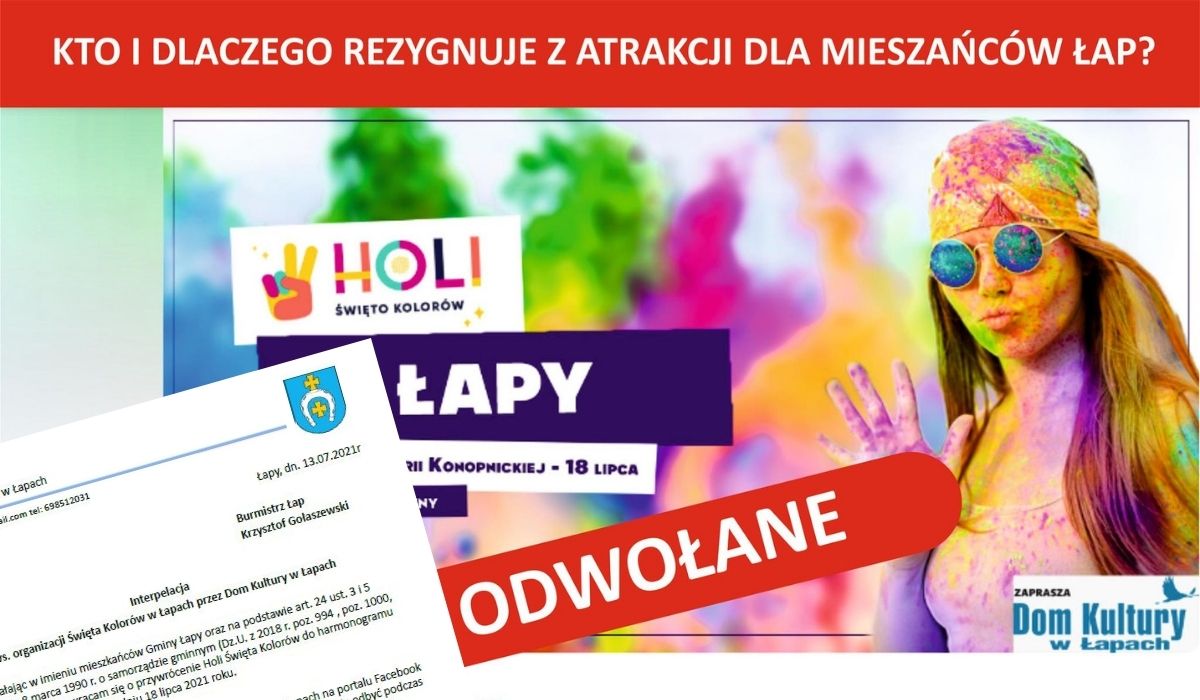 Burmistrz odwołał Święto Kolorów w mieście, bo dla lokalnego proboszcza był to symbol se*su i zagrożenie duchowe