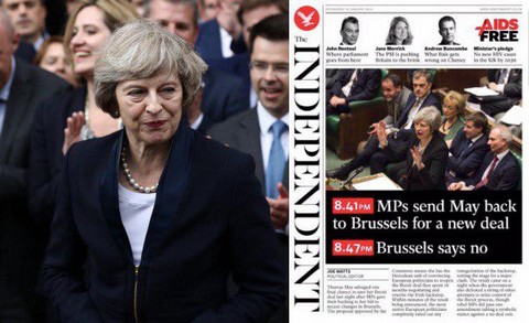 "Małe zwycięstwo" Theresy May: parlament wyraził zgodę na renegocjację umowy brexitu